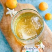 Pinterest image for kumquat liqueur.