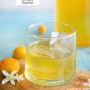 Pinterest image for kumquat liqueur.