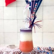 Pinterest image for frozen fourth of july drink.
