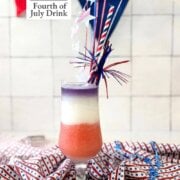 Pinterest image for frozen fourth of july drink.