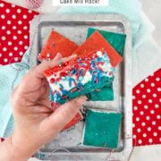 Pinterest image for red, white and blue ice cream sandwiches.
