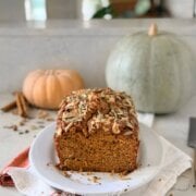 Pinterest image for olive oil pumpkin bread.
