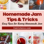 Pinterest image for homemade jam tips and tricks.